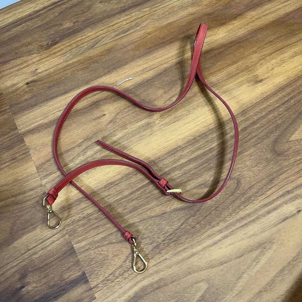 Prada Promenade Saffiano Lux Leather Crossbody Bag Small Red Gold Hardware - Picture 8 of 16